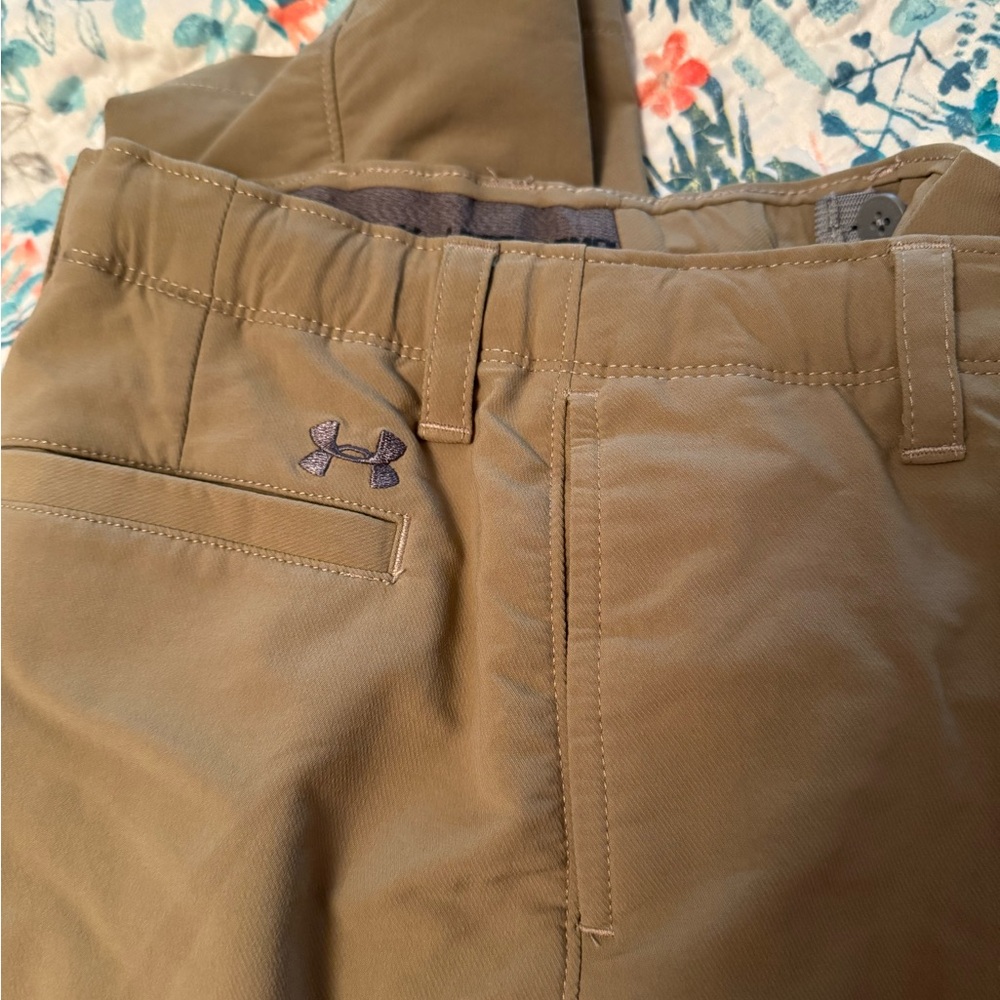 Under Armour Tan Casual Bottoms with Adjustable Waist